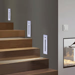 Vertical Motion Sensor LED Stair Light Wall Recessed Contemporary Lighting For Indoor and Outdoor Steps - Lamp Outdoor