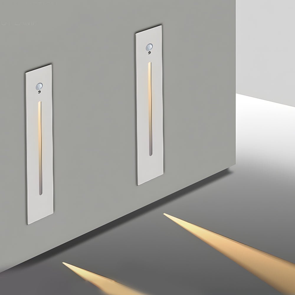 Vertical Motion Sensor LED Stair Light Wall Recessed Contemporary Lighting For Indoor and Outdoor Steps - Lamp Outdoor