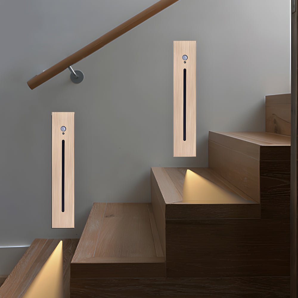 Vertical Motion Sensor LED Stair Light Wall Recessed Contemporary Lighting For Indoor and Outdoor Steps - Lamp Outdoor