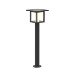 Wide Top LED Post Lights with Rain Shield & Hollow Interior Dual Power Options - Lamp Outdoor