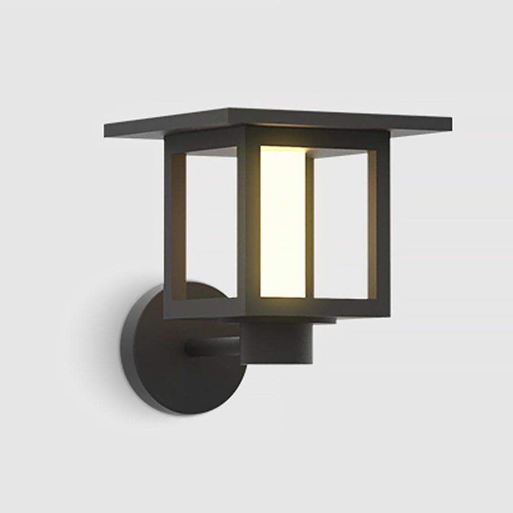 Wide Top LED Post Lights with Rain Shield & Hollow Interior Dual Power Options - Lamp Outdoor