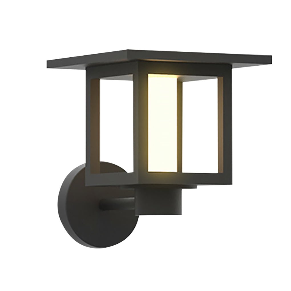 Wide Top LED Post Lights with Rain Shield & Hollow Interior Dual Power Options - Lamp Outdoor