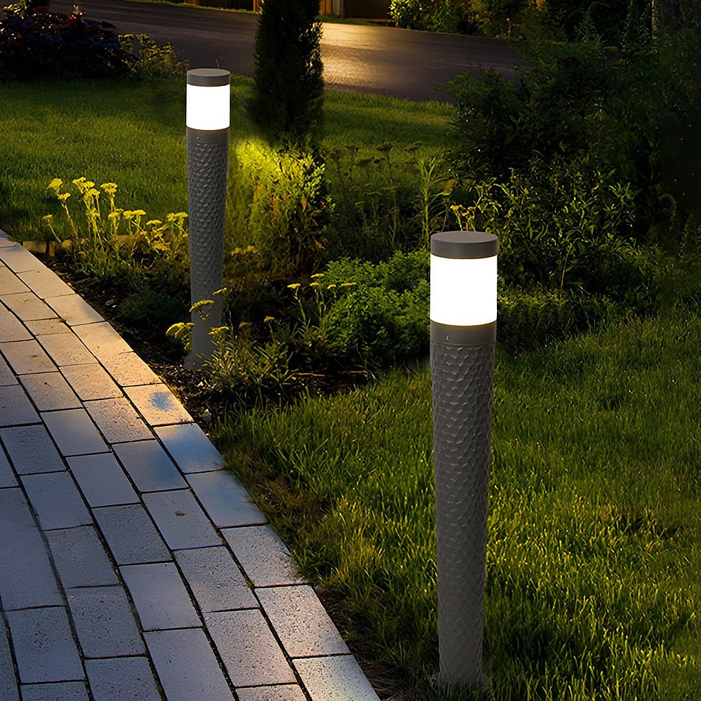 Vintage LED Outdoor Post Lights with Aluminum Body & Dome-Shaped Lampshade - Lamp Outdoor