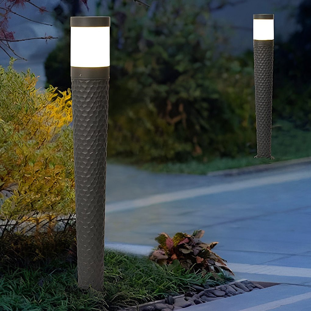 Vintage LED Outdoor Post Lights with Aluminum Body & Dome-Shaped Lampshade - Lamp Outdoor