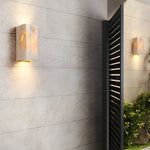 Wabi-Sabi Yellow Travertine LED Wall Sconce - Square/Rectangle - Lamp Outdoor