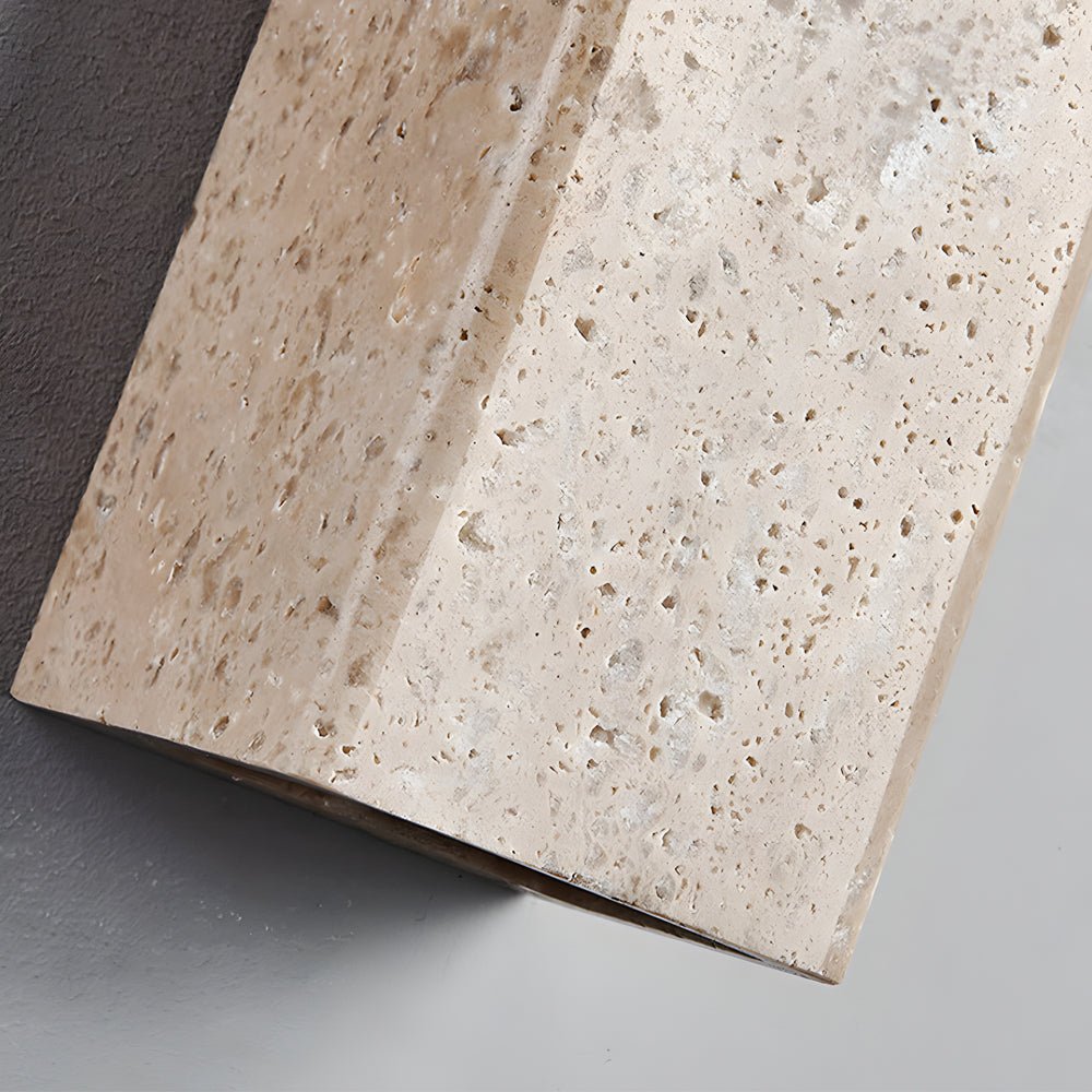 Wabi-Sabi Yellow Travertine LED Wall Sconce - Square/Rectangle - Lamp Outdoor