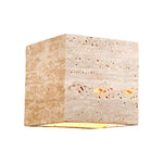 Wabi-Sabi Yellow Travertine LED Wall Sconce - Square/Rectangle - Lamp Outdoor