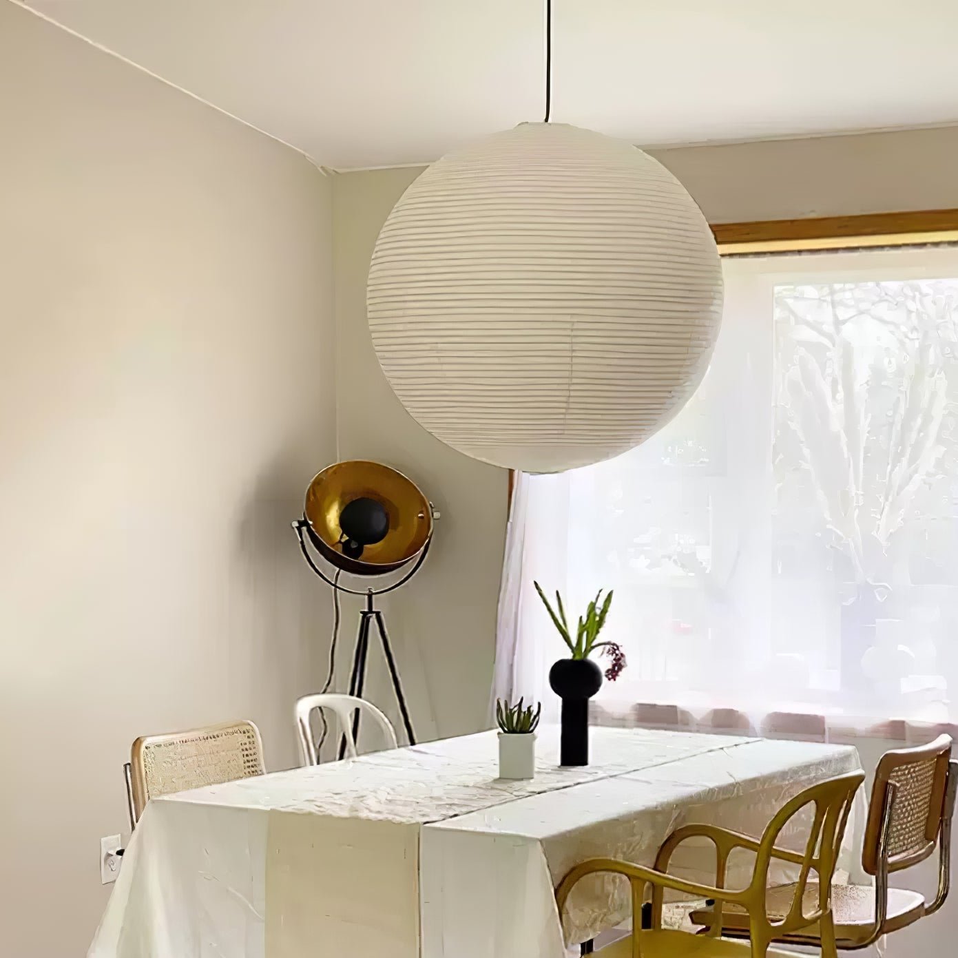 Washi Paper Round Series Pendant Lamp - Lamp Outdoor