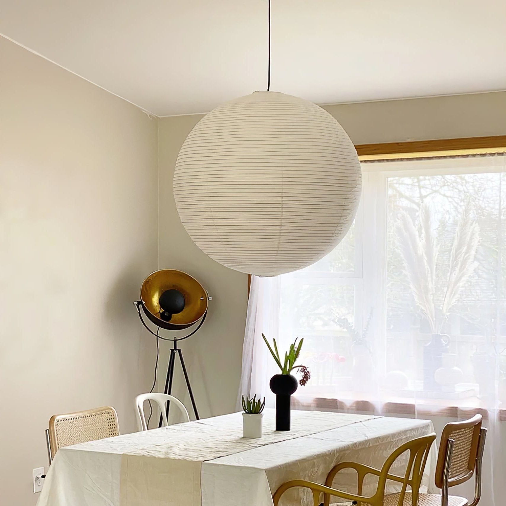 Washi Paper Round Series Pendant Lamp - Lamp Outdoor