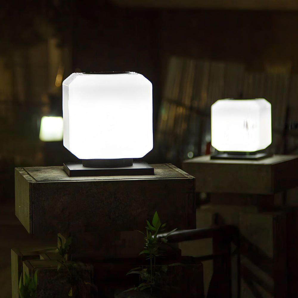 Waterproof Cube Outdoor LED Pier Mount Post Lamp for Garden - Lamp Outdoor