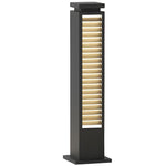 Sleek Stainless Steel LED Louvered Pathway Bollard Lights Modern Waterproof Design - Lamp Outdoor