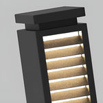 Sleek Stainless Steel LED Louvered Pathway Bollard Lights Modern Waterproof Design - Lamp Outdoor