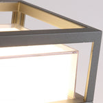 Square Double Layer Shade Outdoor Pier Mount Light Post Lamp - Lamp Outdoor