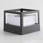Square Double Layer Shade Outdoor Pier Mount Light Post Lamp - Lamp Outdoor