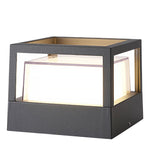 Square Double Layer Shade Outdoor Pier Mount Light Post Lamp - Lamp Outdoor