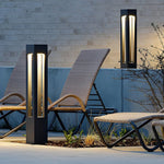 Black Aluminum Garden LED 7W 4-Beam Landscape Bollard Lights - Lamp Outdoor