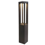 Black Aluminum Garden LED 7W 4-Beam Landscape Bollard Lights - Lamp Outdoor