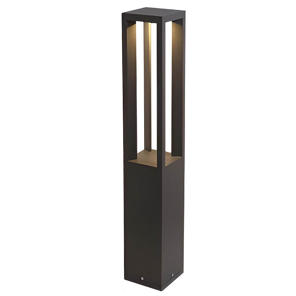 Black Aluminum Garden LED 7W 4-Beam Landscape Bollard Lights - Lamp Outdoor