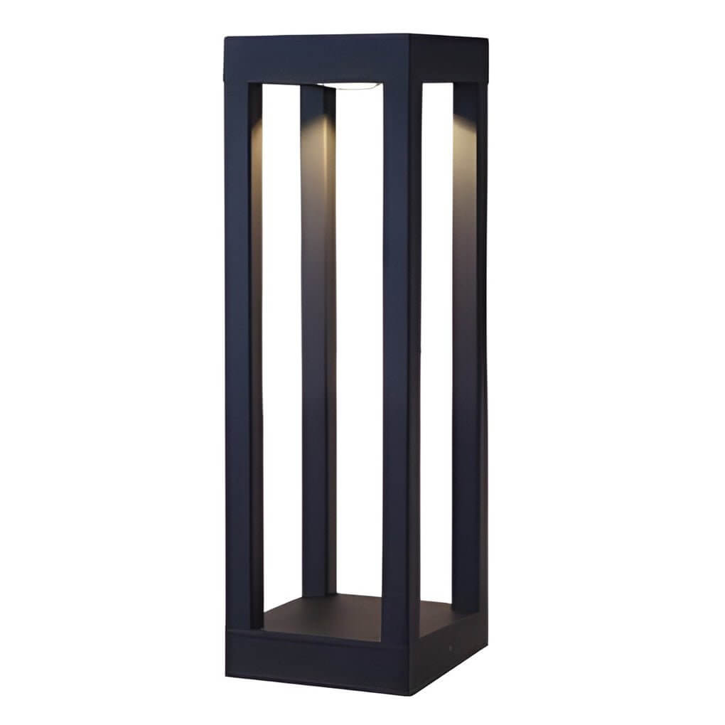 Black Aluminum Garden LED 7W 4-Beam Landscape Bollard Lights - Lamp Outdoor