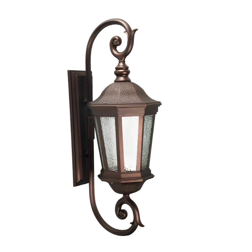 Waterproof Retro Aluminum Glass Shade European Style Outdoor Wall Lights - Lamp Outdoor