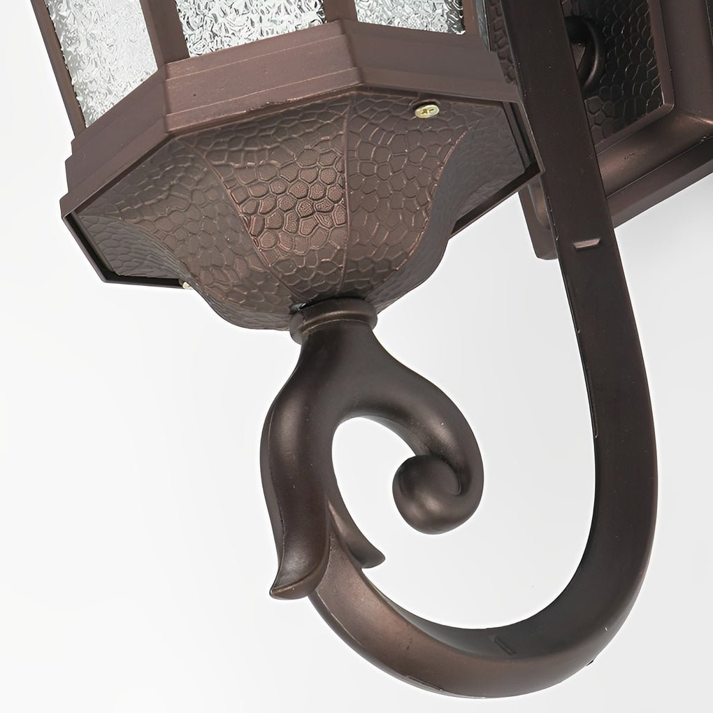 Waterproof Retro Aluminum Glass Shade European Style Outdoor Wall Lights - Lamp Outdoor