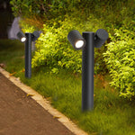 Flexi-Glow Dual-Head Rotatable Outdoor Lawn Light for Modern Landscapes - Lamp Outdoor
