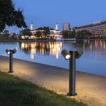 Flexi-Glow Dual-Head Rotatable Outdoor Lawn Light for Modern Landscapes - Lamp Outdoor