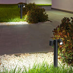 Flexi-Glow Dual-Head Rotatable Outdoor Lawn Light for Modern Landscapes - Lamp Outdoor