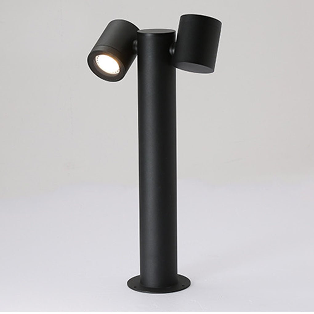 Flexi-Glow Dual-Head Rotatable Outdoor Lawn Light for Modern Landscapes - Lamp Outdoor