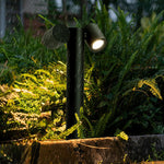 Flexi-Glow Dual-Head Rotatable Outdoor Lawn Light for Modern Landscapes - Lamp Outdoor