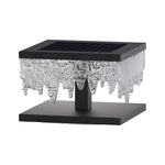Waterproof Square Creative LED Black Modern Solar Fence Post Lights - Lamp Outdoor