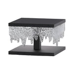 Waterproof Square Creative LED Black Modern Solar Fence Post Lights - Lamp Outdoor