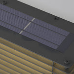 Waterproof Square Grids Stainless Steel Black Modern Solar Wall Lights - Lamp Outdoor