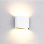 Bastro Modern Rectagulart Waterproof Outdoor Wall Lamp, Black/White - Lamp Outdoor
