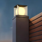 Square Stainless Steel Outdoor Waterproof a pillar lights with Acrylic Lampshade - Lamp Outdoor