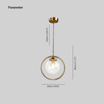 Zoey Glass Pendant Light with a Metal Ring - Lamp Outdoor